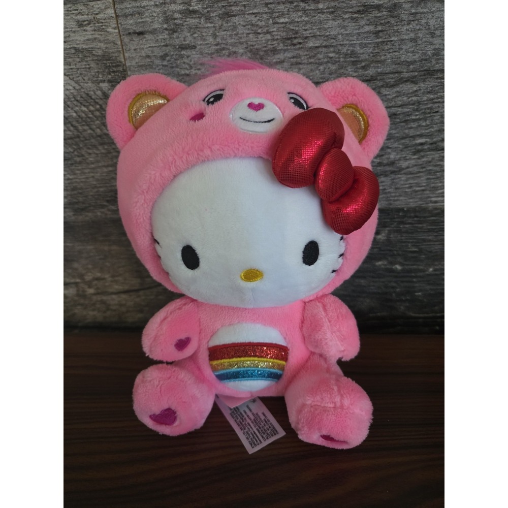 Hello Kitty & Care Bears Plush Dressed As Cheer Bear 9" Fun Size Plush